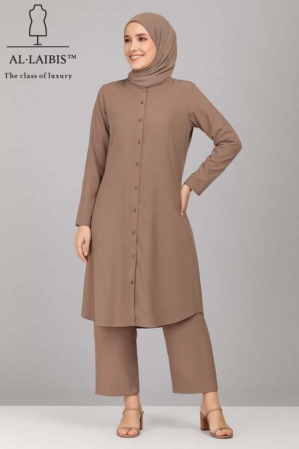 Al Laibis Arabian Style Long Kurti Set in Fancy Imported Fabric - Image 3